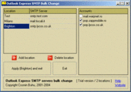 Outlook Express SMTP server changer screenshot